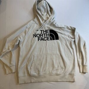 The North Face Women's White Hoodie‎ Size L Casual Pullover